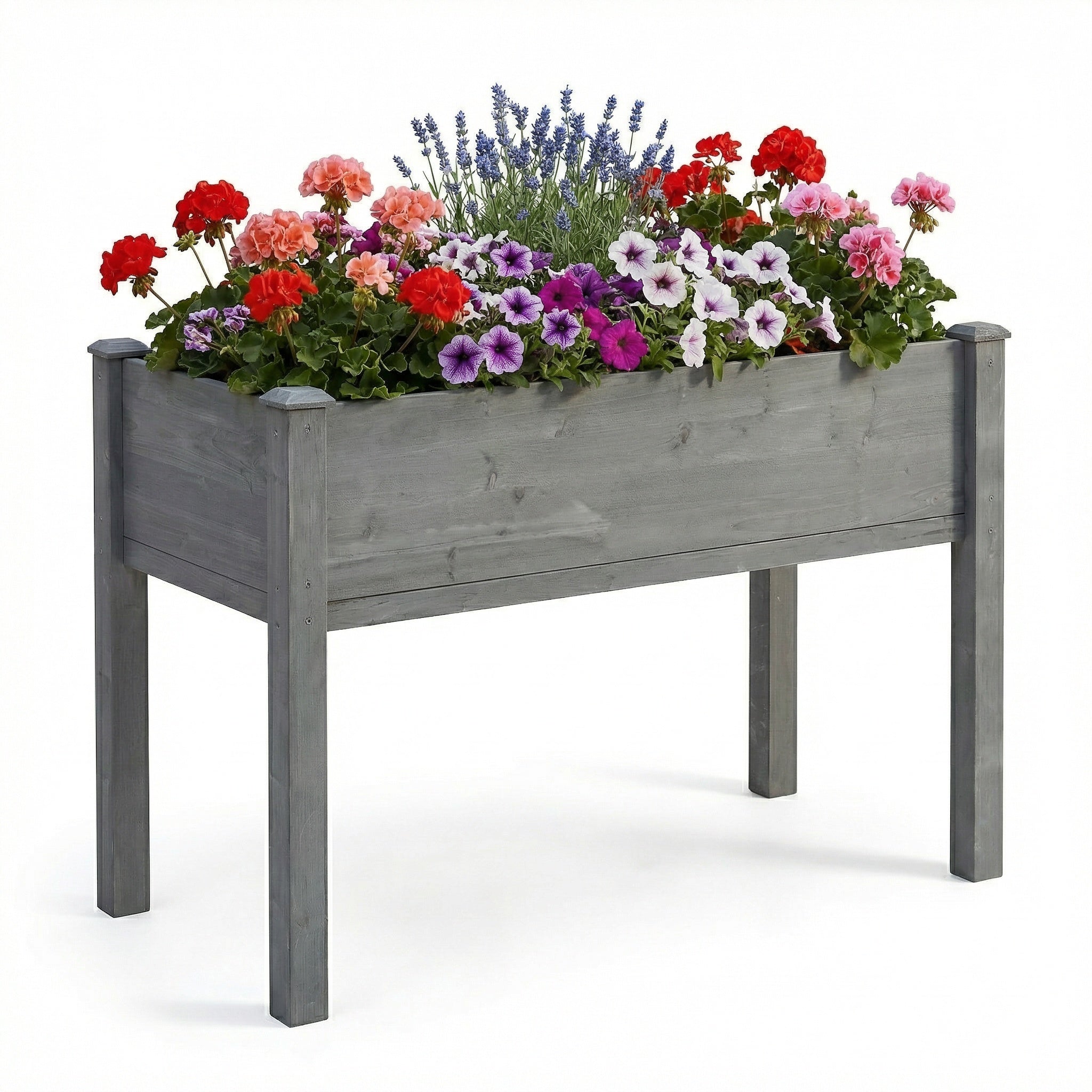 Elevated Wood Garden Bed Large detail