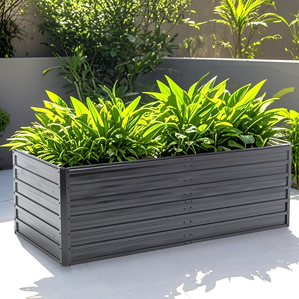 6x3 Metal Raised Garden Bed - Black