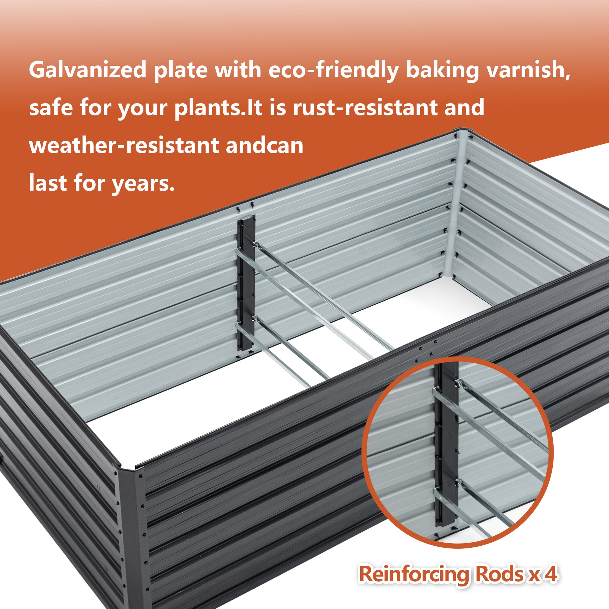 Metal Raised Garden Bed detail