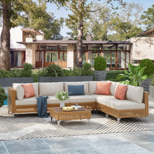 7-Piece Wicker Outdoor Conversation Set - image 4