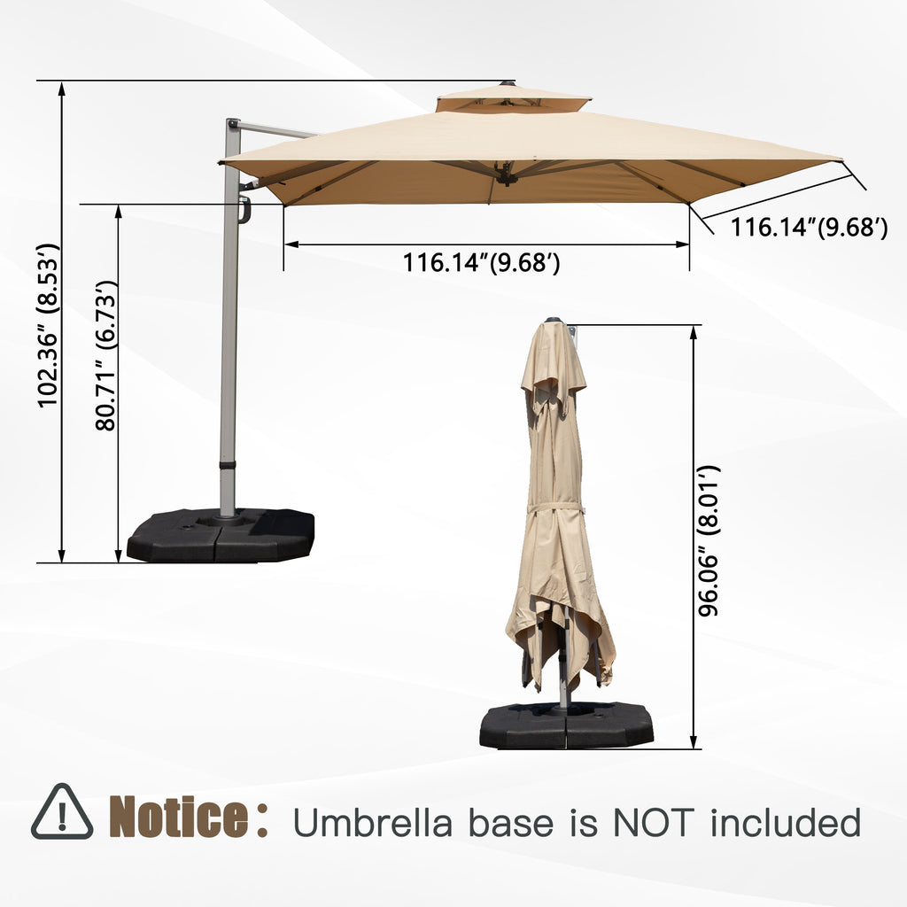 Square Cantilever Umbrella detail