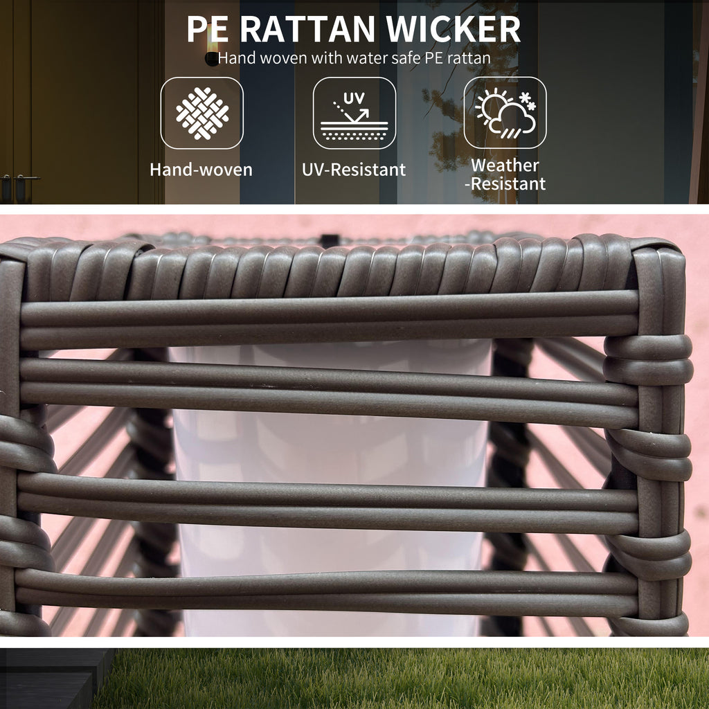 Solar Rattan Floor Lantern detail
