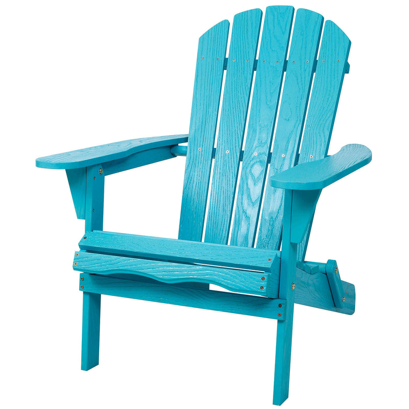 Outluma Folding Adirondack Chair - Turquoise Woodgrain