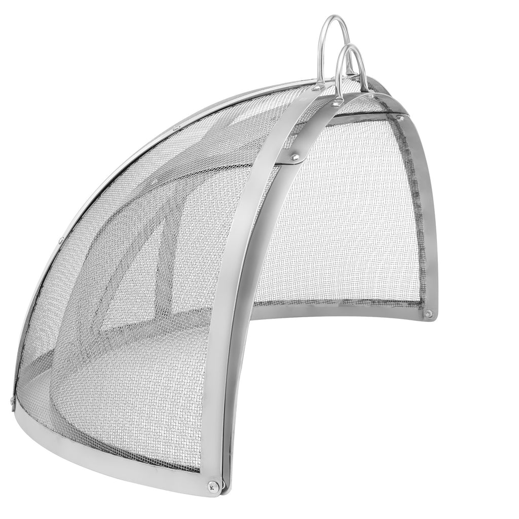 Fire pit spark screen mesh detail