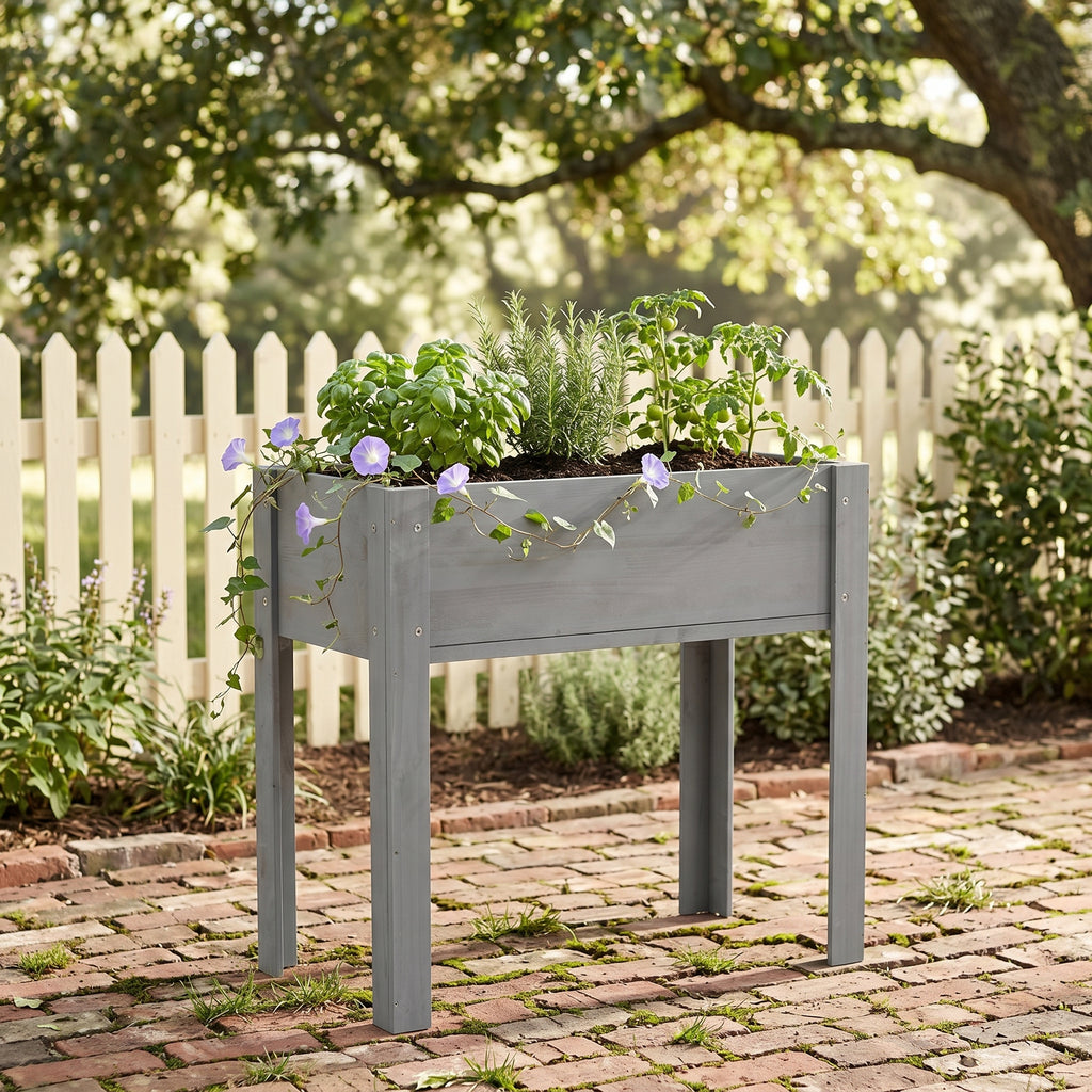 Elevated Wood Garden Bed detail