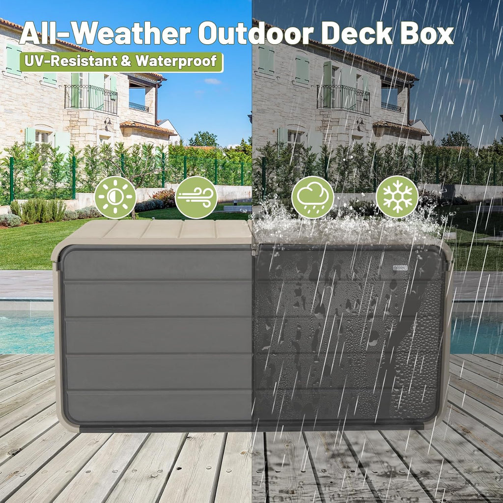 160 Gallon Resin Deck Box detail
