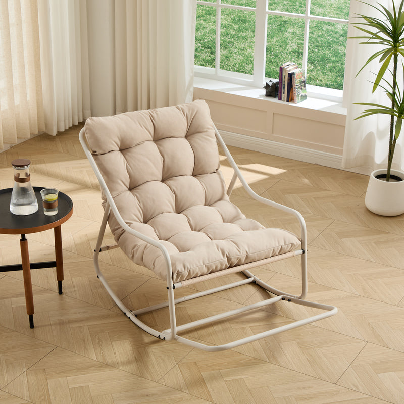 Outluma Cushioned Outdoor Rocking Chair - Beige