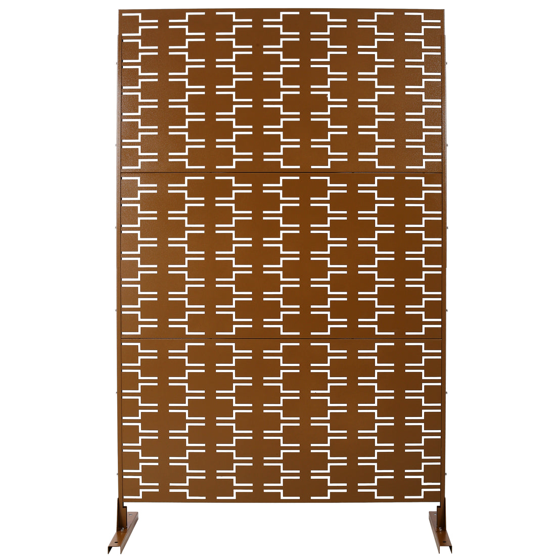 Outluma 76 in Metal Privacy Screen - Brown Hammertone