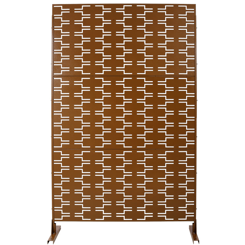 Outluma 76 in Metal Privacy Screen - Brown Hammertone