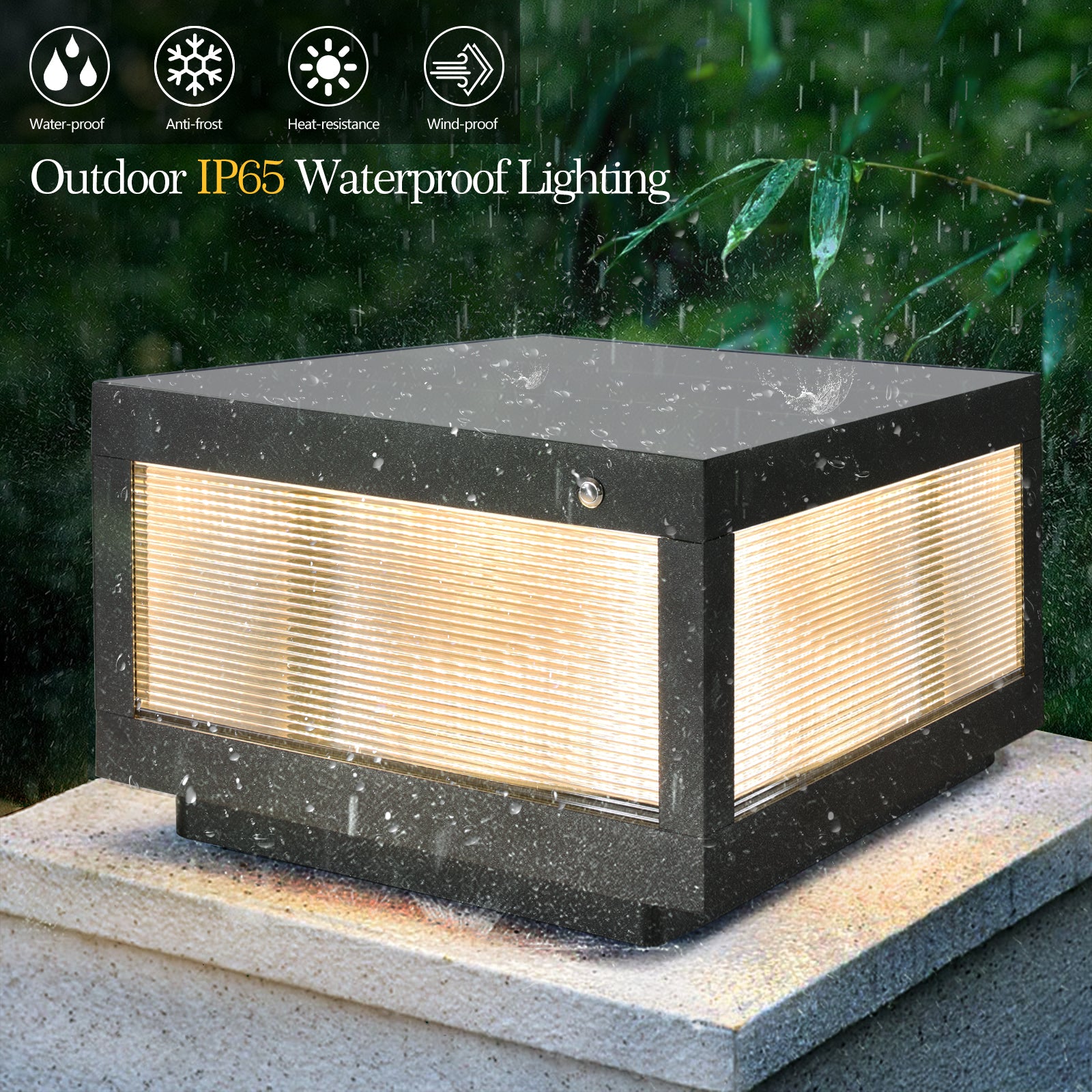 Solar LED Post Cap Light detail