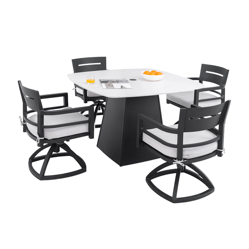 Outluma 5-Piece Sintered Stone Patio Dining Set