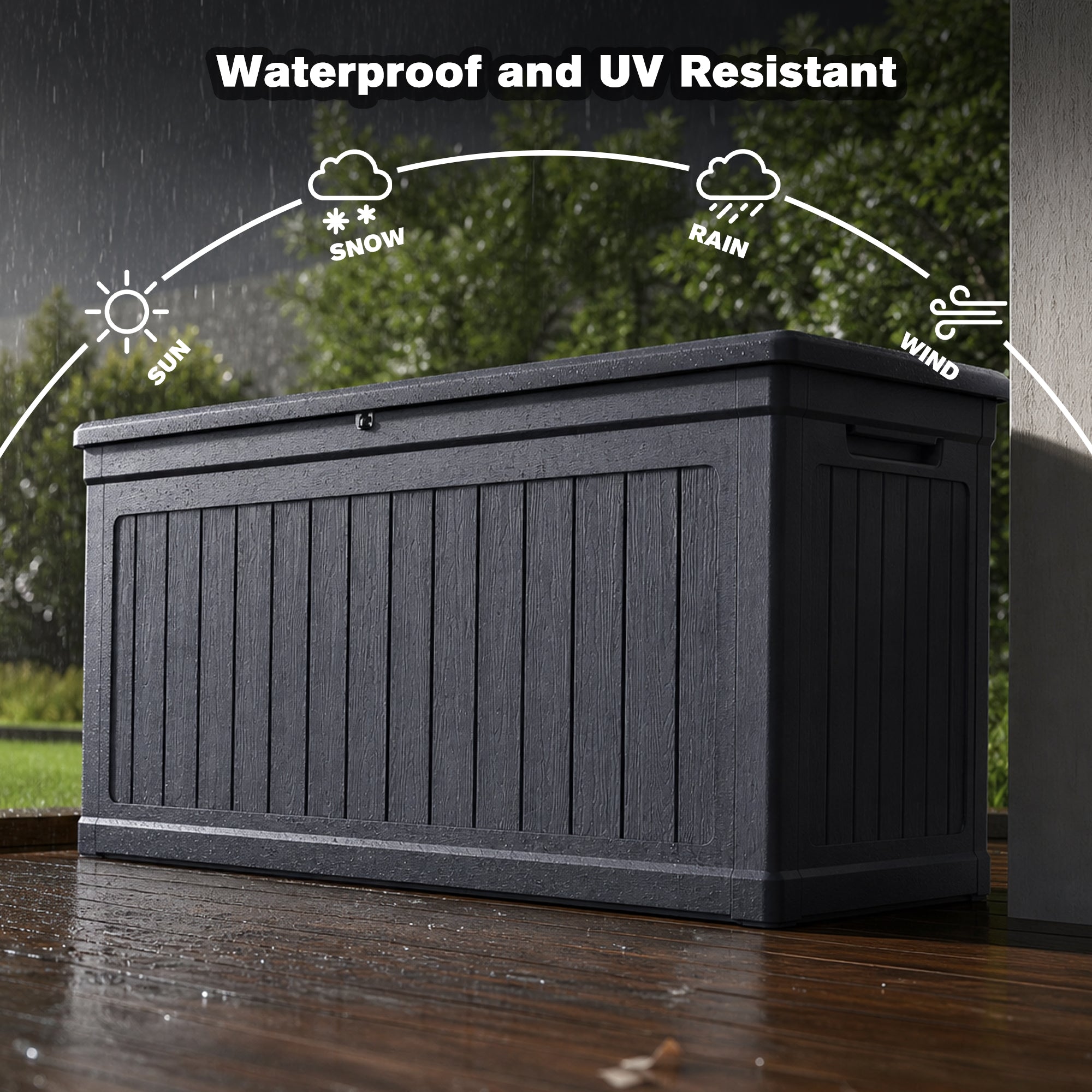 260 Gallon XXL Deck Box detail