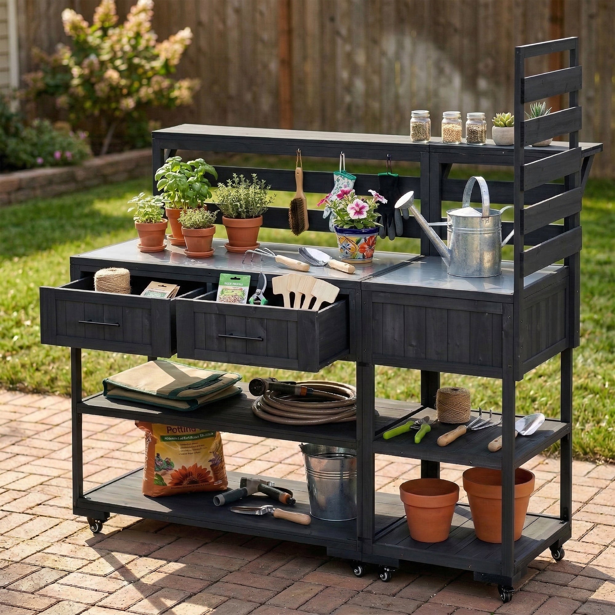 62.3 inch Outdoor Island - Black
