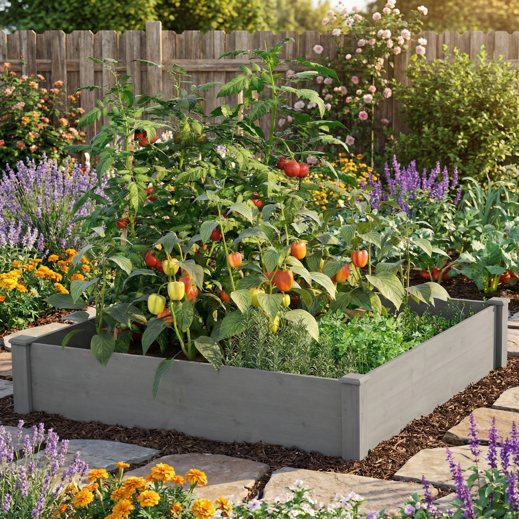 Wood Planter Box detail