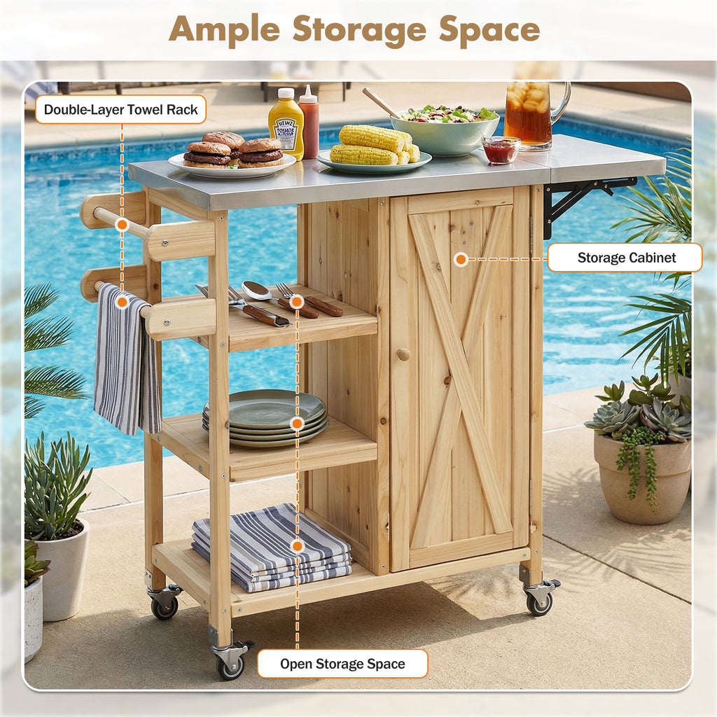 Foldable Outdoor Prep Station detail