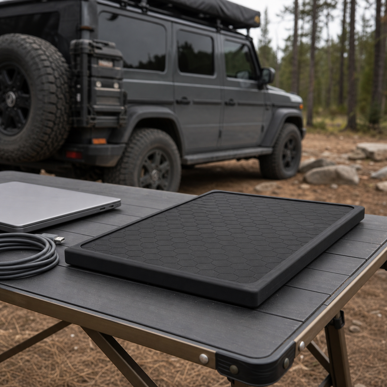 Protected Gen 3 terminal stored at remote-work basecamp