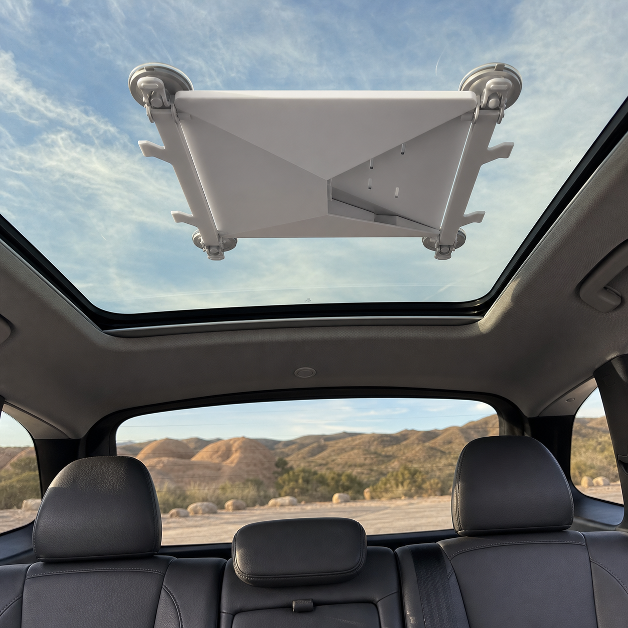 ST80 bracket beneath parked vehicle panoramic glass